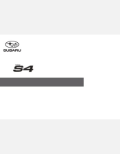 SUBARU WRX STI& S4 2022 OWNERS MANUAL IN ENGLISH (JDM)